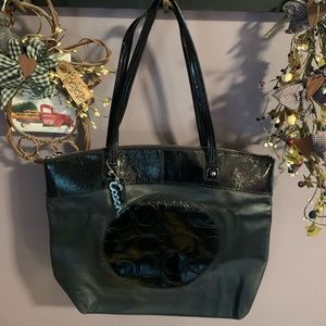 Coach black soft leather bag